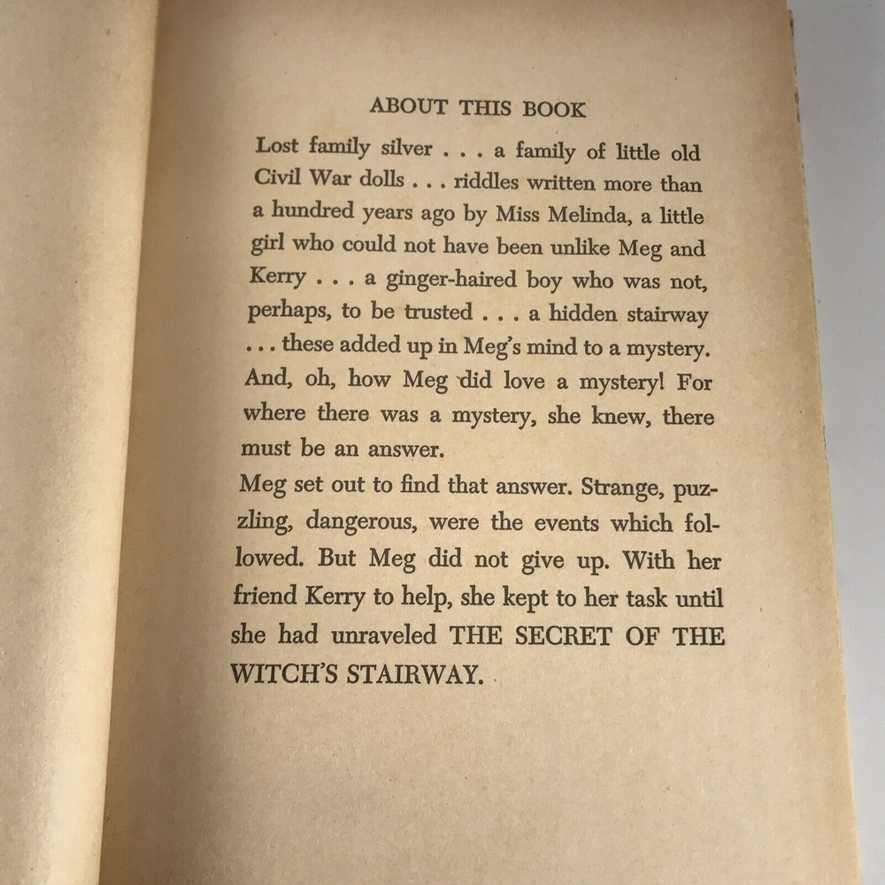 Meg The Secret of the Witch’s Stairway by Holly Beth Walker 1967 Whitman Vintage - Picture 7 of 8